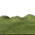 Serene Natural Park Landscape With Lush Green Grass And Rolling Hills