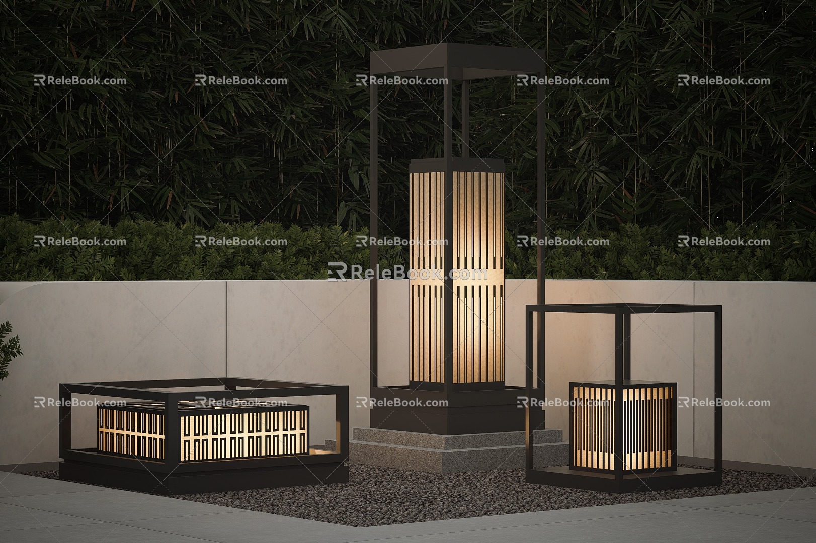 Modern garden lamp outdoor lamp landscape lamp combination lawn lamp camping lamp floor lamp 3d model