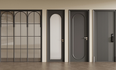 French swing door 3d model