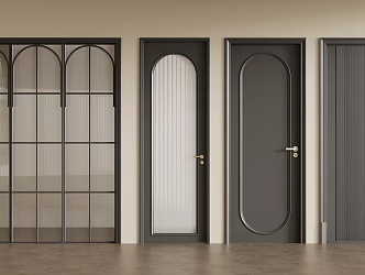 French swing door 3d model