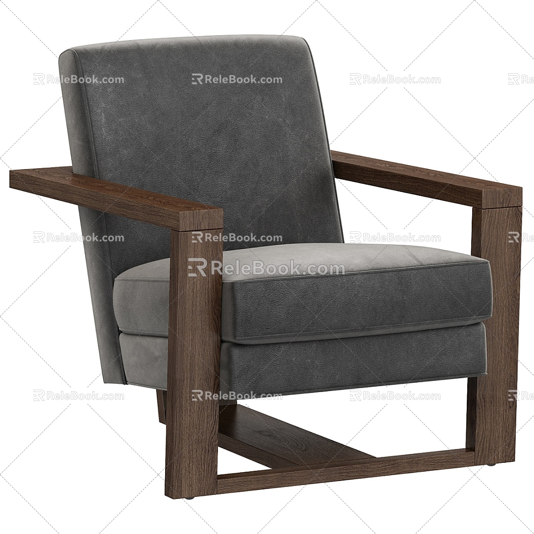 Nordic Log Leisure Chair 3d model