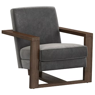 Nordic Log Leisure Chair 3d model