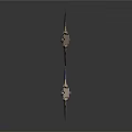 Two Crossbow Weapons With Different Colors Detailed Decorative Metal And Wooden Design