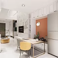 Modern Apartment Open Kitchen Interior Design With Island Counter And Appliances