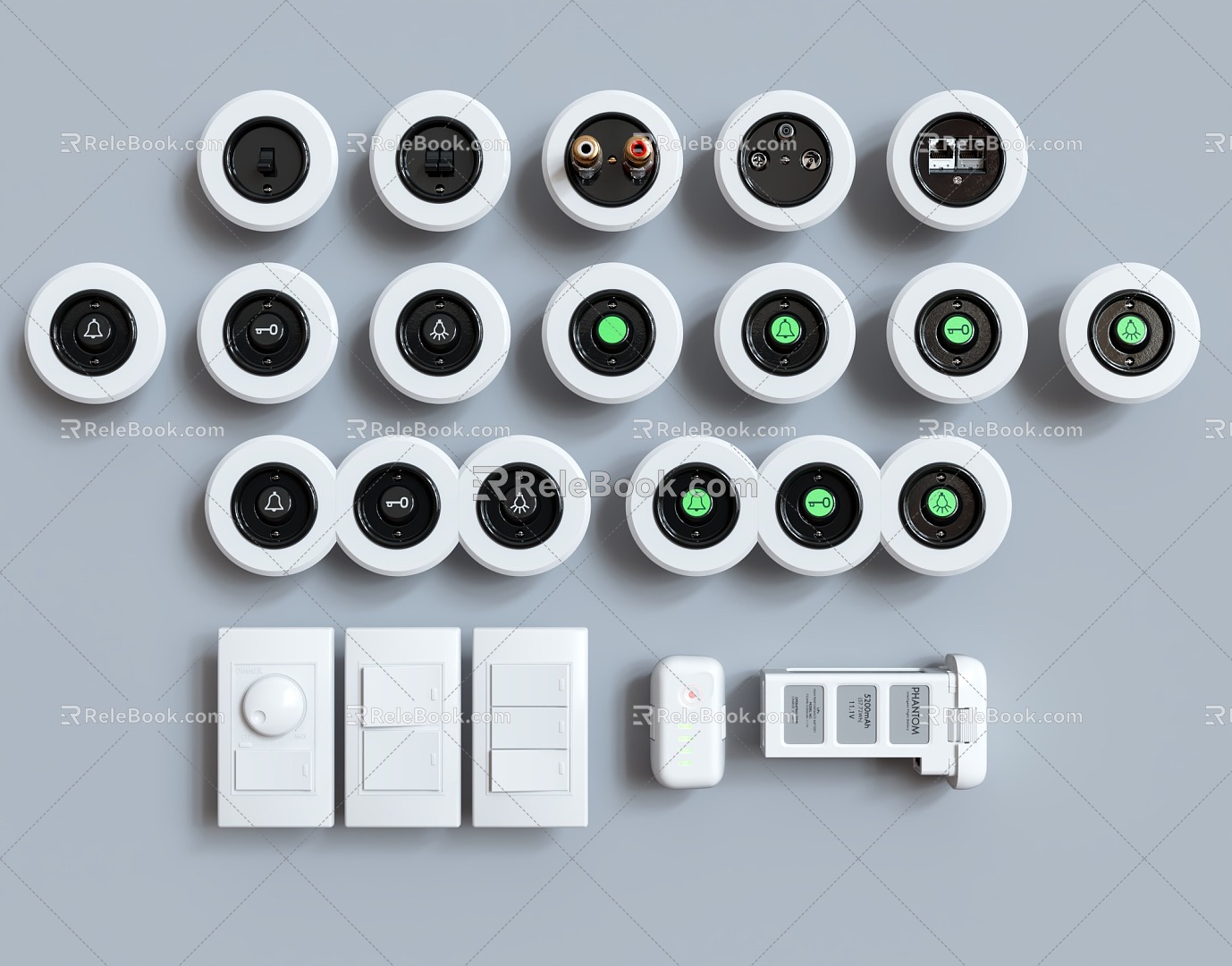 Modern Switch Switch Button Socket Panel model