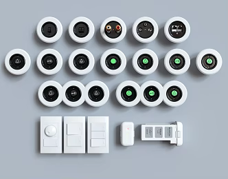 Modern Switch Button Socket Panel 3d model
