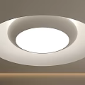 Modern Minimalist Ceiling Design With Circular Integrated Light And Smooth Surface