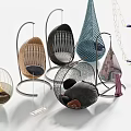 Various Styles Modern Hanging Chairs with Woven Design and Colors for Indoor Decor