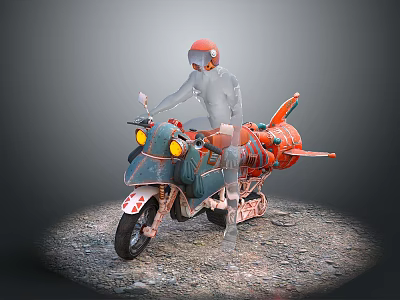 Motorcycle Two-wheeled Motorcycle Cross-country Motorcycle Road Race Motorcycle Motor Vehicle Transport 3d model