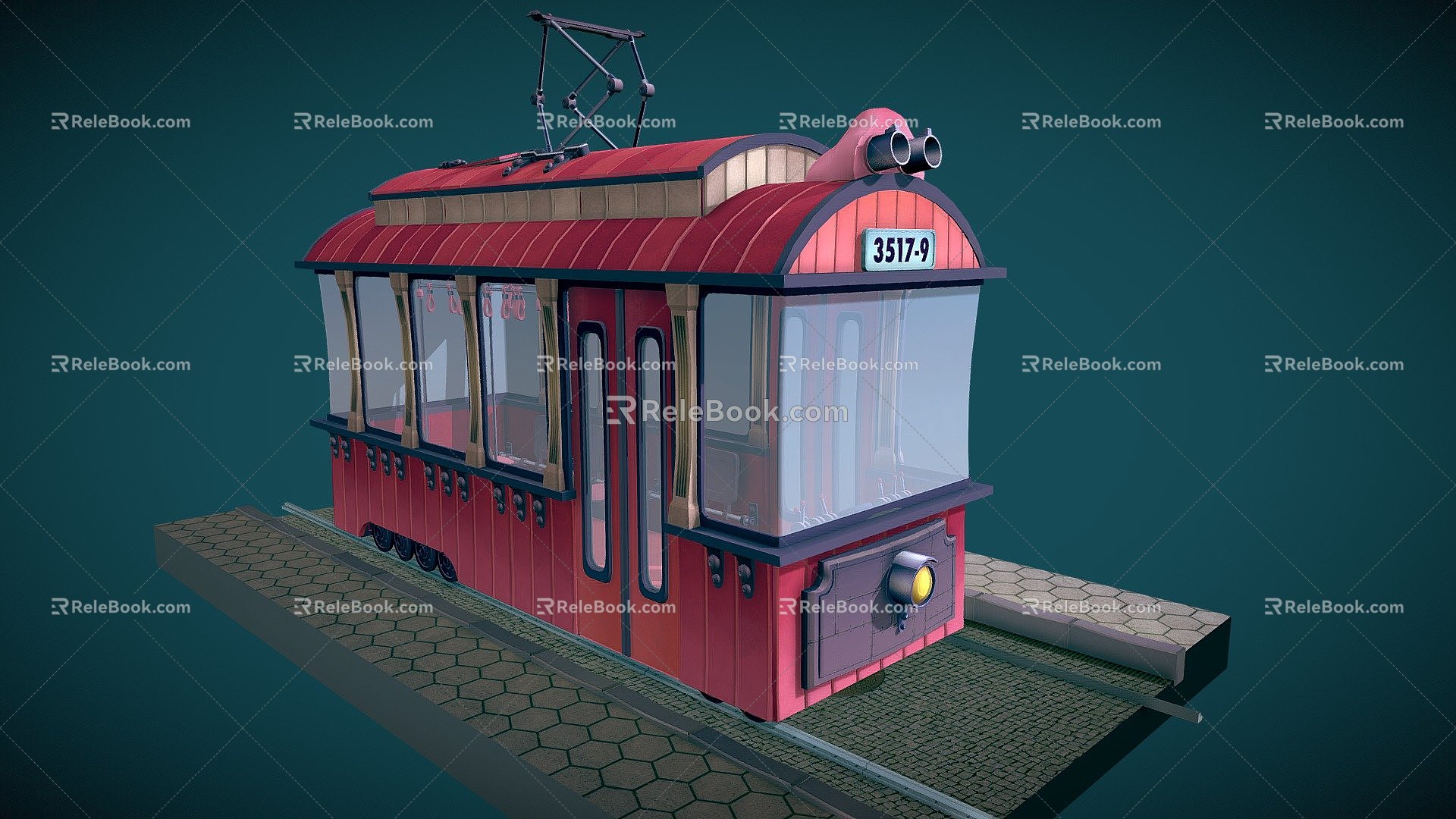 Modern Tram 3d model