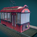 Modern Tram 3d model