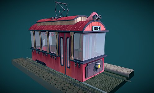 Modern Tram 3d model