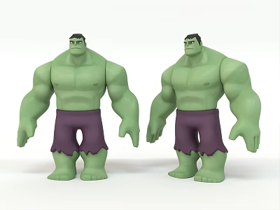 Modern game character Hulk 3d model Modern game character Hulk 3d model