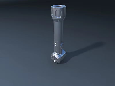 Stainless Steel Cylindrical Industrial Equipment with Precision Bolted Base and Top Opening for Mechanical Systems 3d model