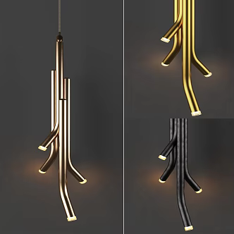 Modern shaped chandelier 3d model