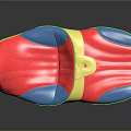 Vibrant Children's Ergonomic Seat With Red Blue And Yellow Cushion And Streamlined Design