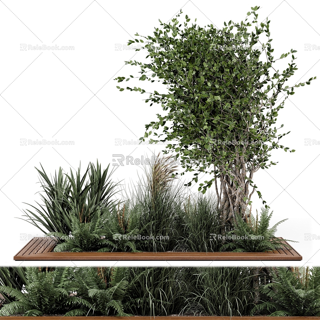 Modern tree plant pile landscape tree model