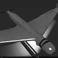 White Scale Drone Model With Aerodynamic Body Propeller Wings And Detailed Design
