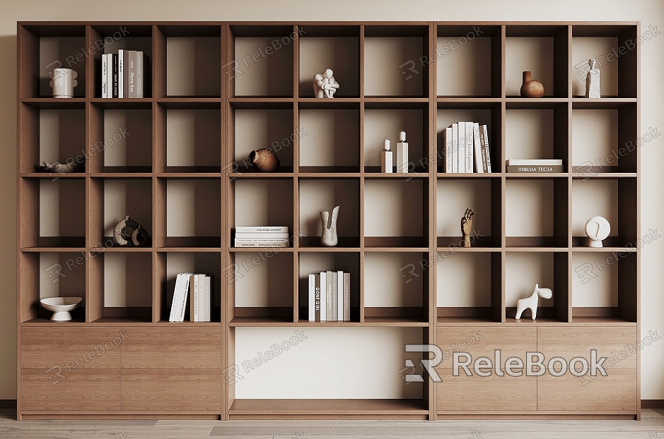 Quiet bookcase bookshelf model