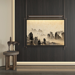 New Chinese Iron Hanging Painting 3d model