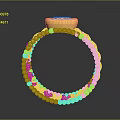 Intricate Gold Ring Design With Square Gemstone And Textured Band