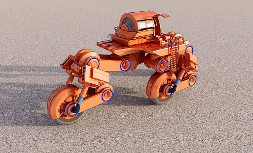 modern car machine 3d model