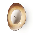 Stylish Modern Oval Wall Light With Light Brown White Interior Design 3d model