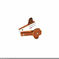 Orange And Silver Clamp Tool With Circular Components And Yellow Button