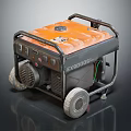 Orange And Black EX9000S Generator With Portable Wheels For Reliable Power Supply
