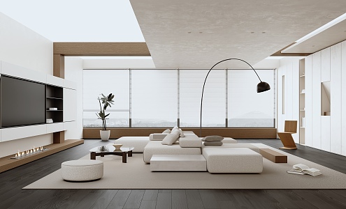 modern living room 3d model