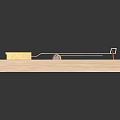 Mouse Trap With Wooden Base Yellow Bait And Metal Spring Structure