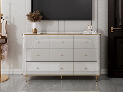 Light Luxury Nine-bucket Cabinet model