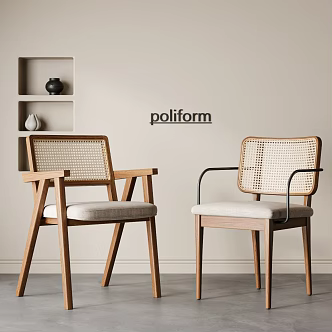 Ancient Style Dining Chair Single Chair Writing Chair Wooden Chair Rattan Single Chair Leisure Chair Armchair 3d model
