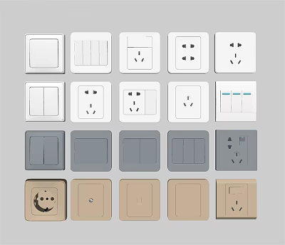 Modern Switch Switch Panel 3d model