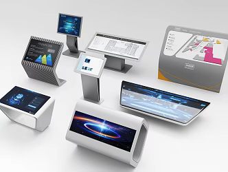 Self-service all-in-one inquiry machine 3d model