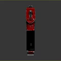 Red And Black Desert Eagle Pistol With .50 AE Caliber And Distinctive Design