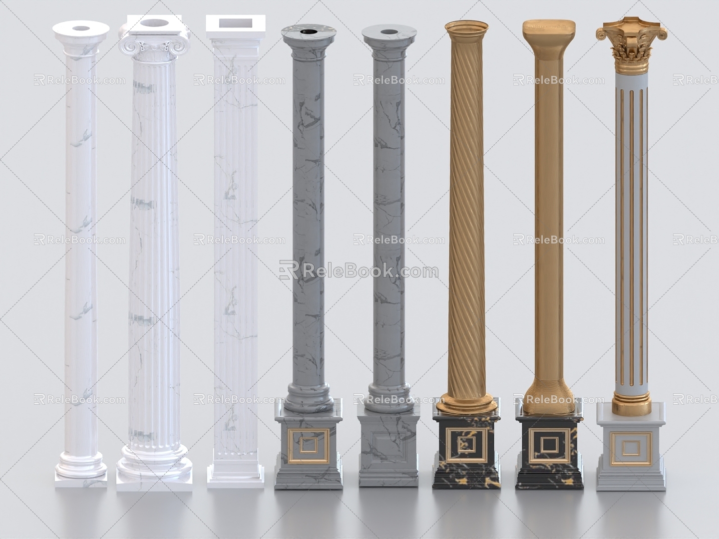 Roman Column Stone Carved Column Stone Column Bronze Column Garden Stone Column Marble Column Column Classical Column model