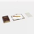Vintage Books Collection Featuring Open Book With Handwritten Notes And Paper Sheet