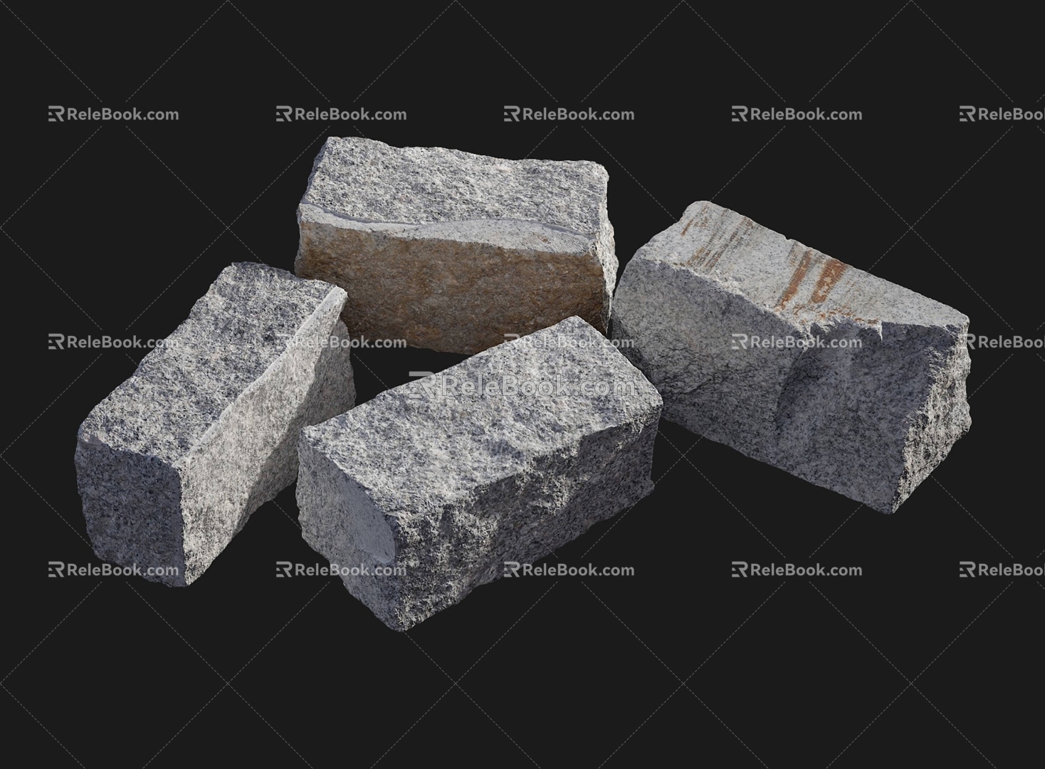 Stone Brick Square Stone Lime Brick Stone Brick Landscape Stone 3d model