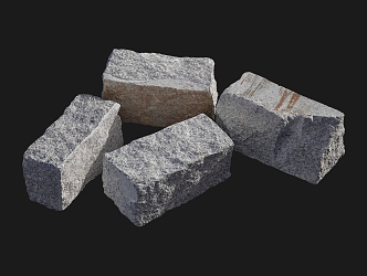 Stone Brick Square Stone Lime Brick Stone Brick Landscape Stone 3d model