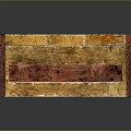 Vintage Rustic Wooden Storage Box With Yellow Red Wood Grain For Home Decor