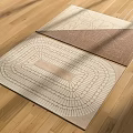 Modern Square Carpet Pattern Carpet 3d model