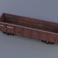 Vintage Northwest Railway Rusty Brown Freight Car With Metal Body And Wheels