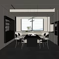 Minimalist Open Kitchen 3d model