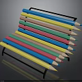 Colorful Pencil Holder Rack With Sturdy Metal Frame For Home Office Use
