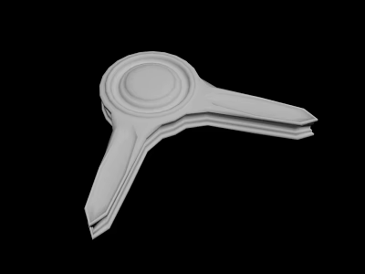 White Plastic Triangular Clip With Functional Design For Household Use On Black Background 3d model