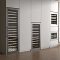 Modern Built-in Wine Cabinets In Interior Design With White Cabinetry And Wooden Floors