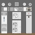 Air conditioning outlet combination 3d model