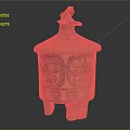 Traditional Terracotta Jar With Decorative Patterns Lid And Three Legs For Home Use