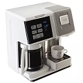 Modern Automatic Coffee Maker With Digital Display Glass Carafe And Stainless Steel Design